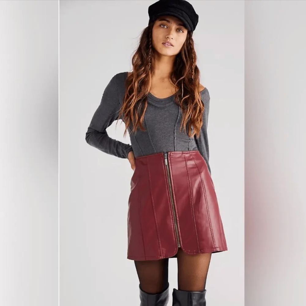 NWOT Layla vegan mini skirt by Free People in size 2